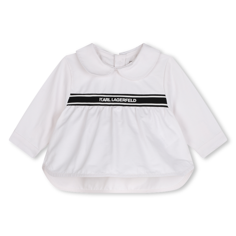 Camisa e leggings em algodão KARL LAGERFELD KIDS 
                    GIRL