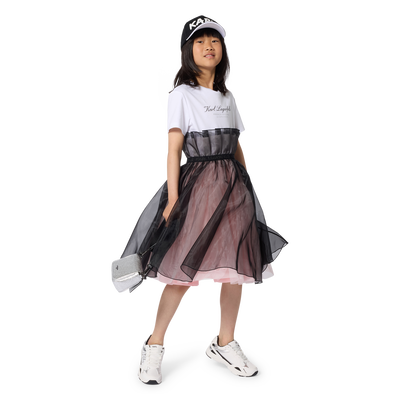 VESTIDO FORMAL DE MANGA CURTA KARL LAGERFELD KIDS GIRL