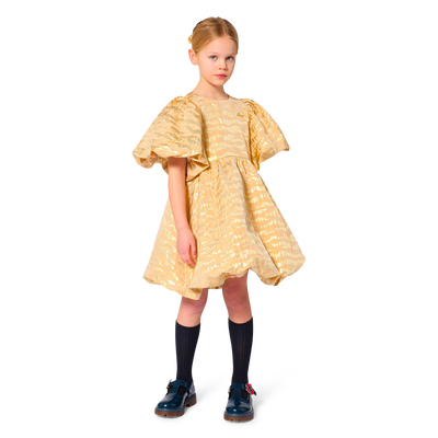 Vestido de cerim&ocirc;nia e scrunchie KENZO KIDS MENINA