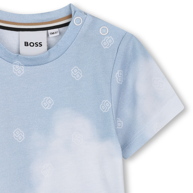 T-shirt manga curta algod&atilde;o BOSS 
                        BOY