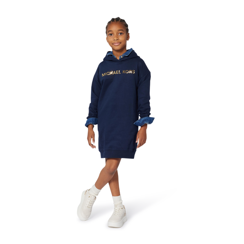 Vestido com capuz de l&atilde; MICHAEL KORS 
                        GIRL