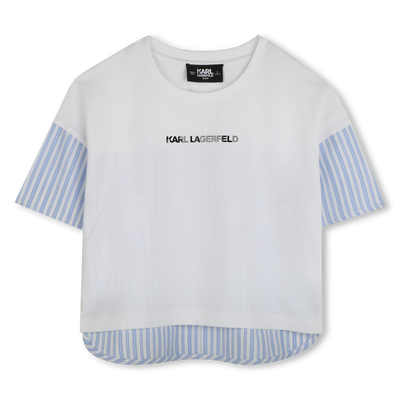 T-shirt bimat&eacute;ria com estampa KARL LAGERFELD KIDS GIRL