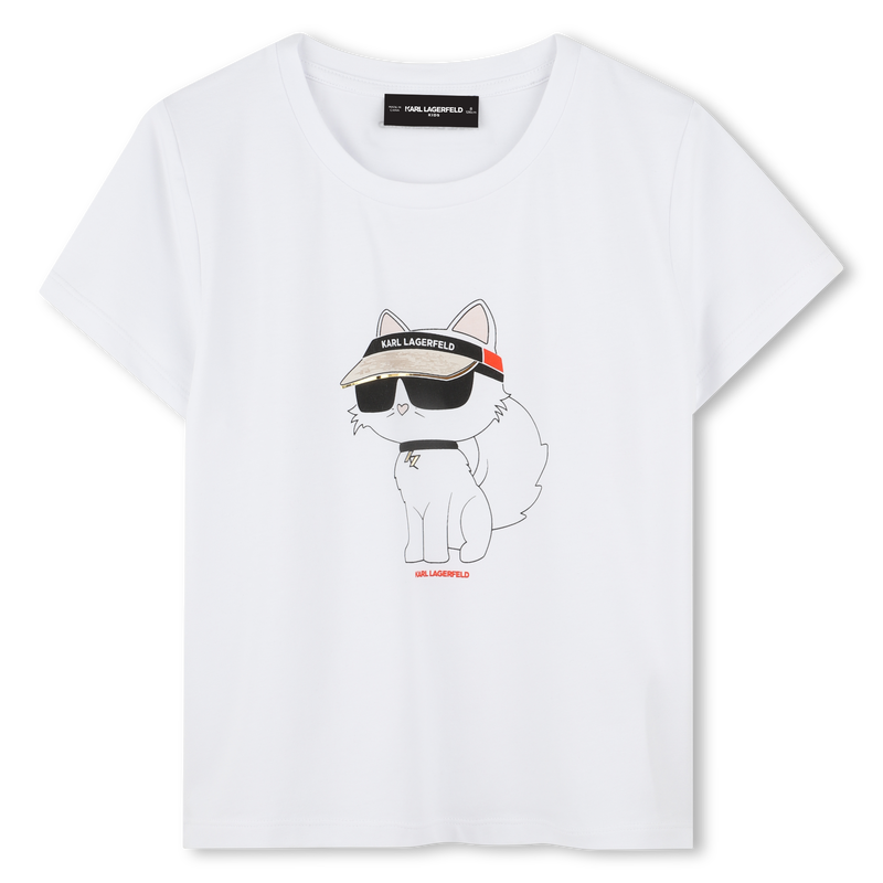 T-shirt com estampa KARL LAGERFELD KIDS 
                        GIRL