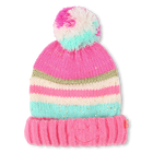 Gorro &agrave;s riscas com pompom BILLIEBLUSH 
                    GIRL