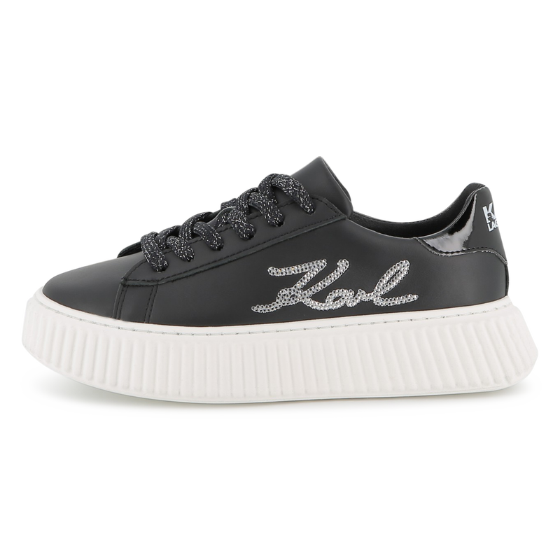 Tênis de cano baixo com cadarço KARL LAGERFELD KIDS 
                    GIRL