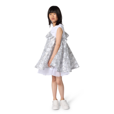 VESTIDO CERIMONIAL BIMATERIAL KARL LAGERFELD KIDS GIRL