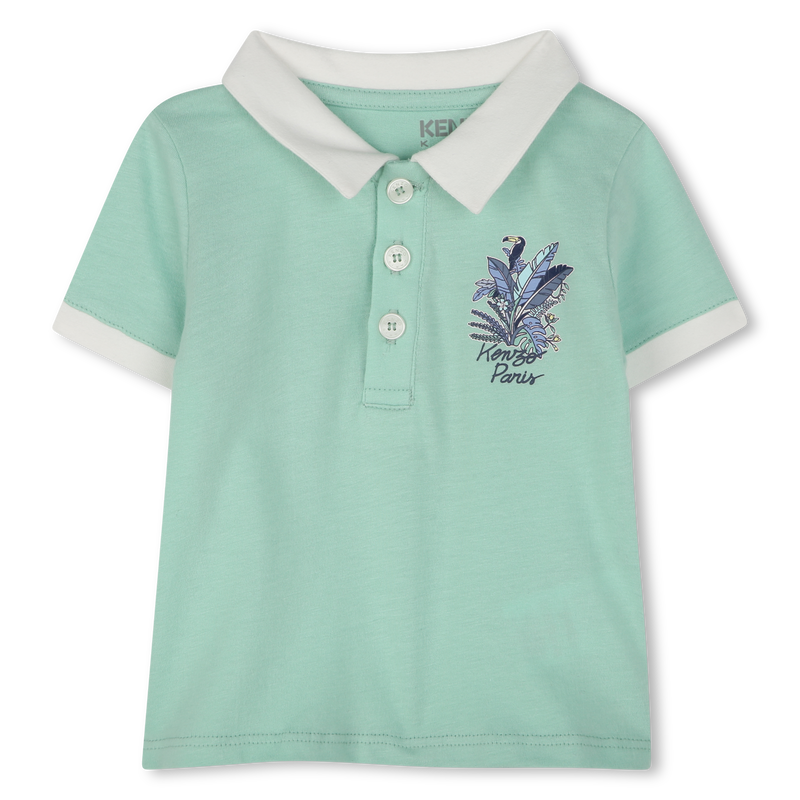 Cotton polo shirt and shorts KENZO KIDS 
                    BOY