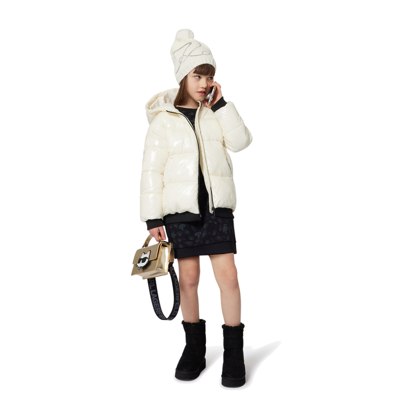 Gorro de malha com pompom KARL LAGERFELD KIDS 
                        GIRL