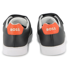 T&eacute;nis com riscas de gancho e la&ccedil;o BOSS 
                    BOY