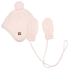 Conjunto de gorro e mitenes CARREMENT BEAU 
                    MENINA