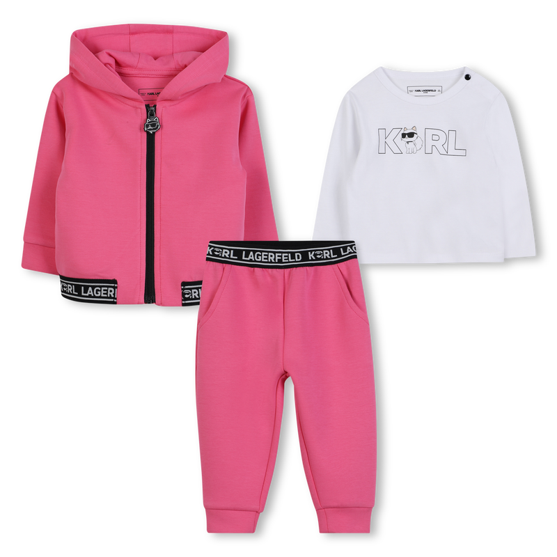 Conjunto de jogging de 3 peças KARL LAGERFELD KIDS 
                    GIRL