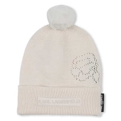 Gorro de malha com pompom KARL LAGERFELD KIDS UNISEX