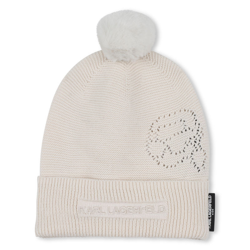 Gorro de malha com pompom KARL LAGERFELD KIDS 
                    UNISEX