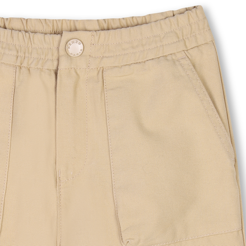 Bermudas algod&atilde;o com bordado KENZO KIDS 
                        BOY