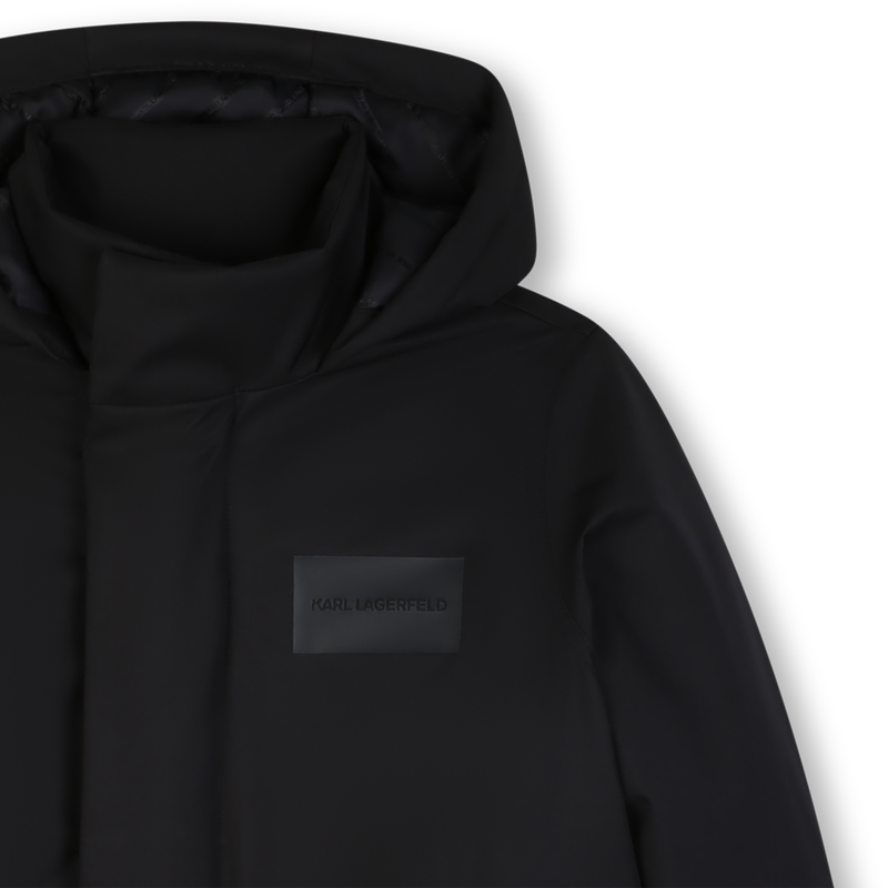 Parka com capuz KARL LAGERFELD KIDS 
                        BOY
