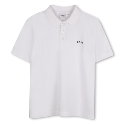 Polo de algod&atilde;o com log&oacute;tipo BOSS BOY