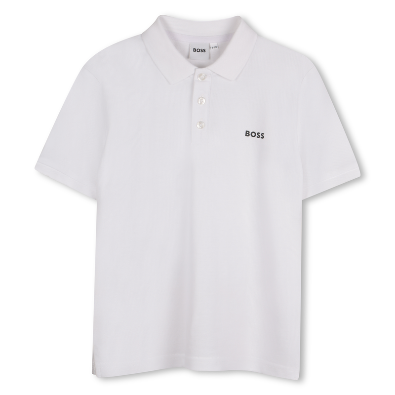 Polo de algod&atilde;o com log&oacute;tipo BOSS 
                        BOY