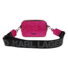 Bolsa t&ecirc;xtil revestida com dobras KARL LAGERFELD KIDS 
                    GIRL