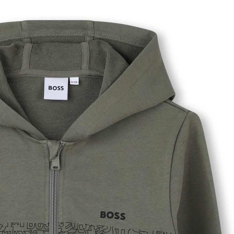 Cardigan com capuz BOSS 
                        MENINO