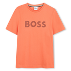 T-shirt manga curta em algod&atilde;o BOSS 
                    BOY