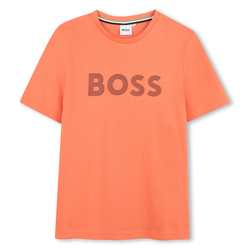 T-shirt manga curta em algod&atilde;o BOSS 
                        BOY