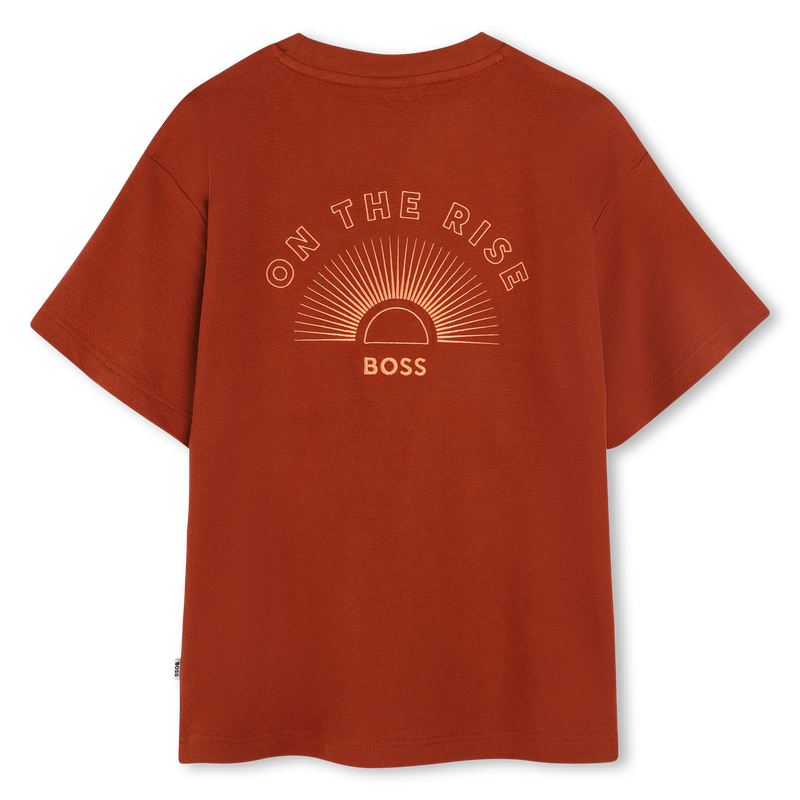 T-shirt em algod&atilde;o bordado BOSS 
                        BOY