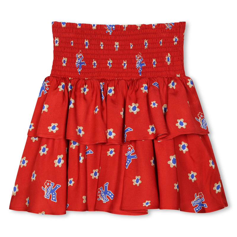 All-Over Print Ruffle Skirt KENZO KIDS 
                    GIRL