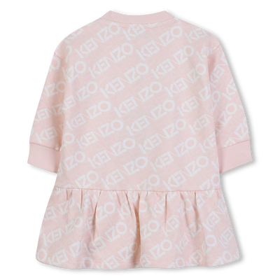 Vestido de lã estampado KENZO KIDS GIRL