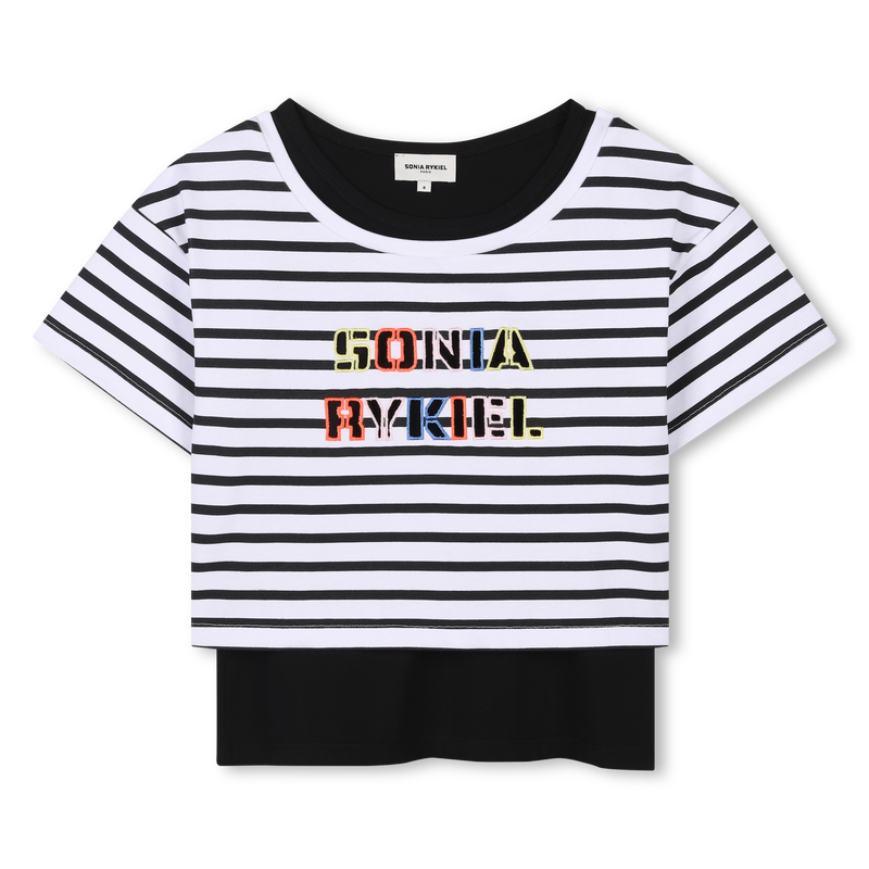 T-shirt 2 em 1 com top SONIA RYKIEL 
                        GIRL