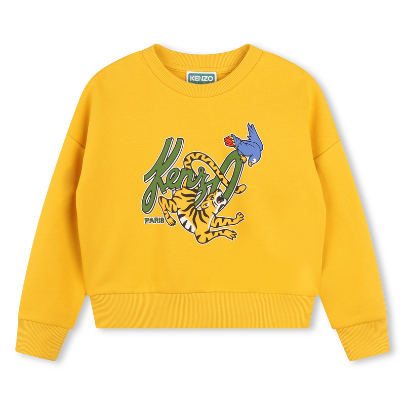 Sweatshirt em molet&atilde;o KENZO KIDS 
                        GIRL