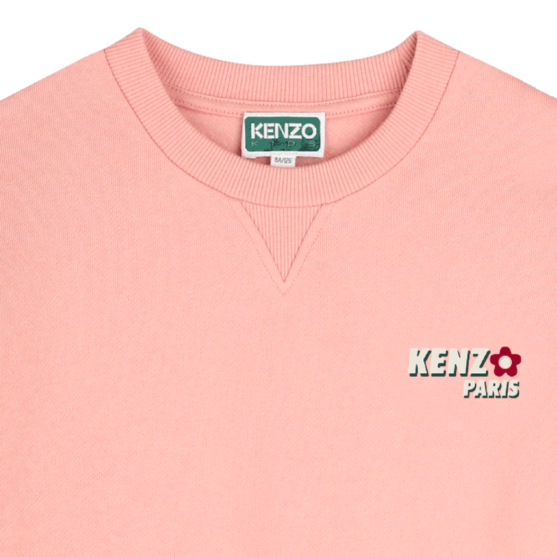 Vestido com bolsos frontais KENZO KIDS 
                    GIRL