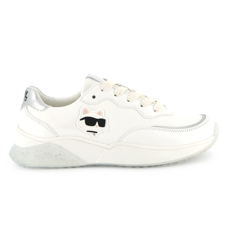 Lace-up trainers with badge KARL LAGERFELD KIDS 
                    GIRL