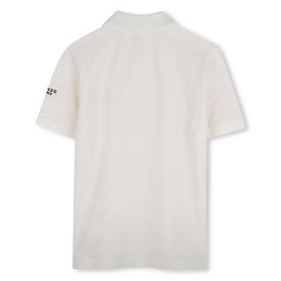 Polo manga curta de algodão KENZO KIDS UNISEX