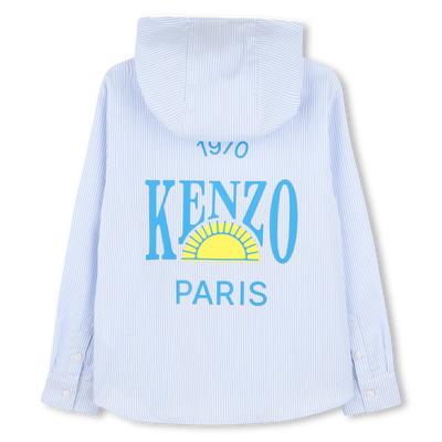 Camisa com capuz e estampados KENZO KIDS BOY