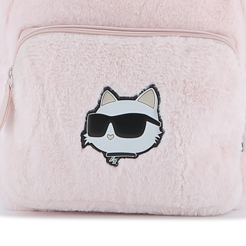 Mochila pequena feita de lã fofa KARL LAGERFELD KIDS 
                    GIRL