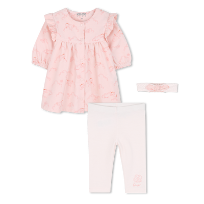 Vestido + leggings + conjunto de tiara KENZO KIDS GIRL