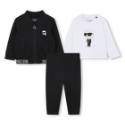 Conjunto de tr&ecirc;s pe&ccedil;as KARL LAGERFELD KIDS 
                    BOY