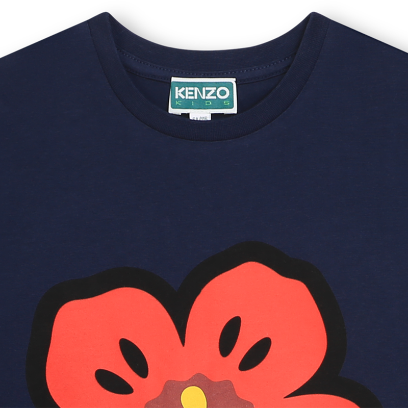 Vestido de algodão estampado KENZO KIDS 
                    GIRL
