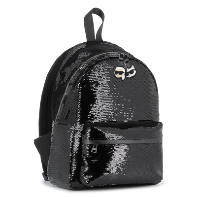 Mochila embelezada com lantejoulas brilhantes KARL LAGERFELD KIDS GIRL