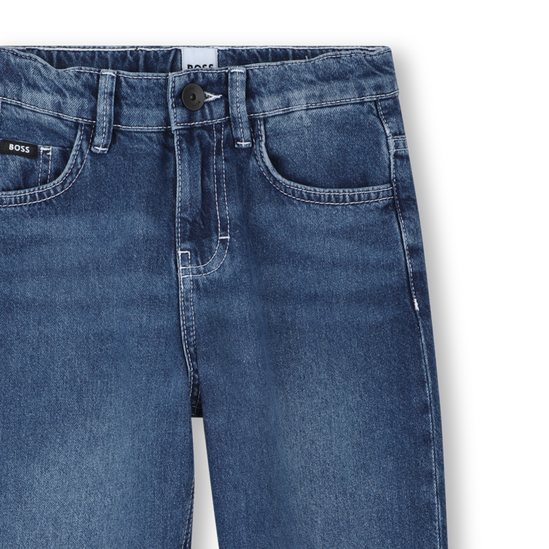 Wide-leg 5-pocket cotton jeans BOSS 
                    BOY