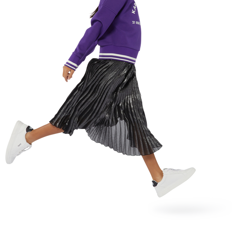 Saia midi plissada KARL LAGERFELD KIDS 
                        GIRL