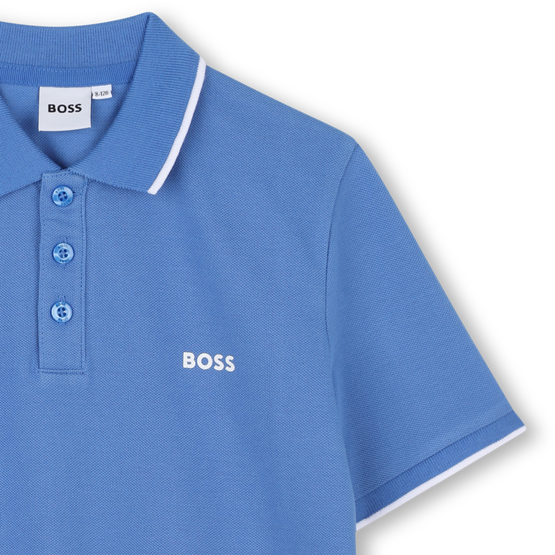 Polo liso de algod&atilde;o piqu&eacute; BOSS 
                        BOY