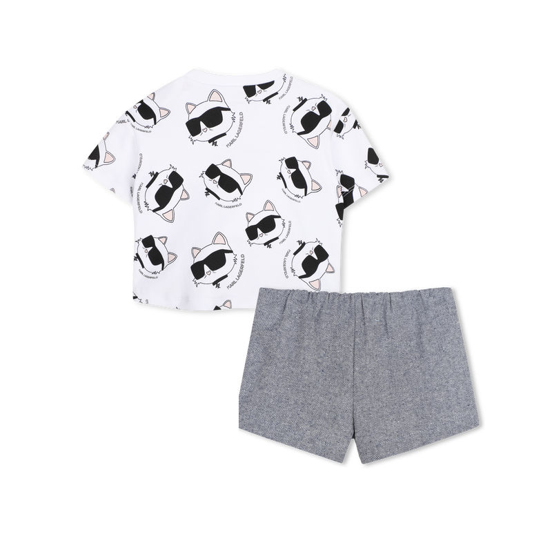 CONJUNTO DE T-SHIRTS E CAL&Ccedil;&Otilde;ES KARL LAGERFELD KIDS 
                        GIRL