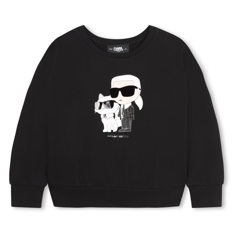 Sweatshirt com estampado KARL LAGERFELD KIDS 
                        GIRL