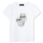 T-shirt de manga curta KARL LAGERFELD KIDS 
                    GIRL