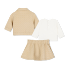 Conjunto de cardigan, camiseta e saia MICHAEL KORS 
                    MENINA