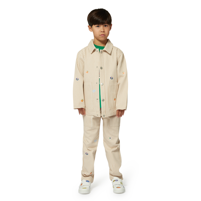 Blus&atilde;o de sarja &agrave;s riscas KENZO KIDS 
                        UNISEX