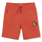 Bermudas algod&atilde;o com emblema, VERMELHO VIVO, hi-res