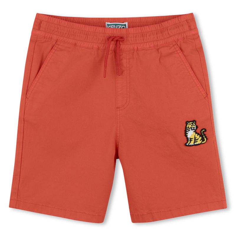 Bermudas algod&atilde;o com emblema KENZO KIDS 
                        BOY