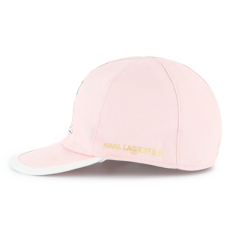 Boné reversível de algodão KARL LAGERFELD KIDS 
                    GIRL